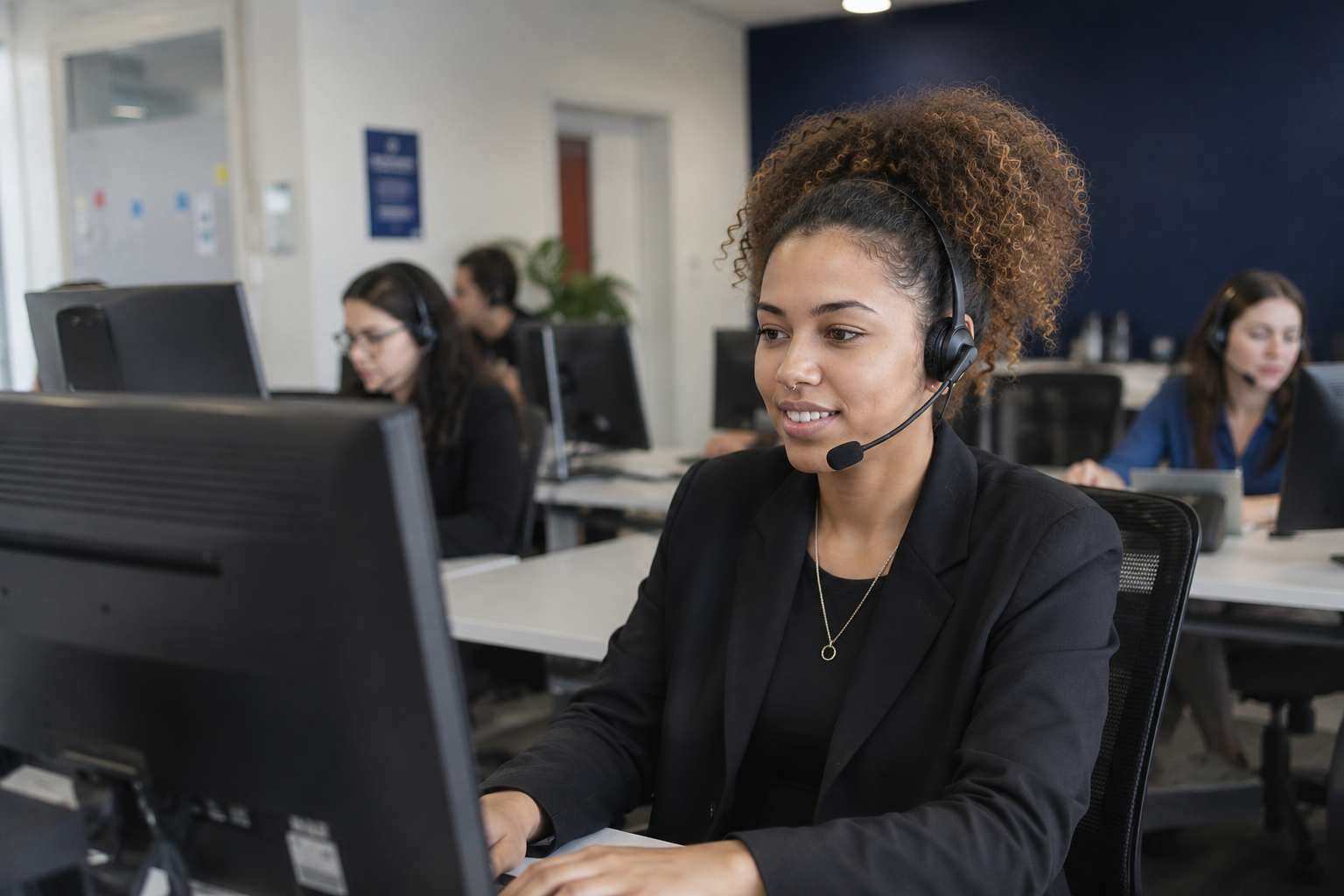 A warm, approachable consultant ready to help