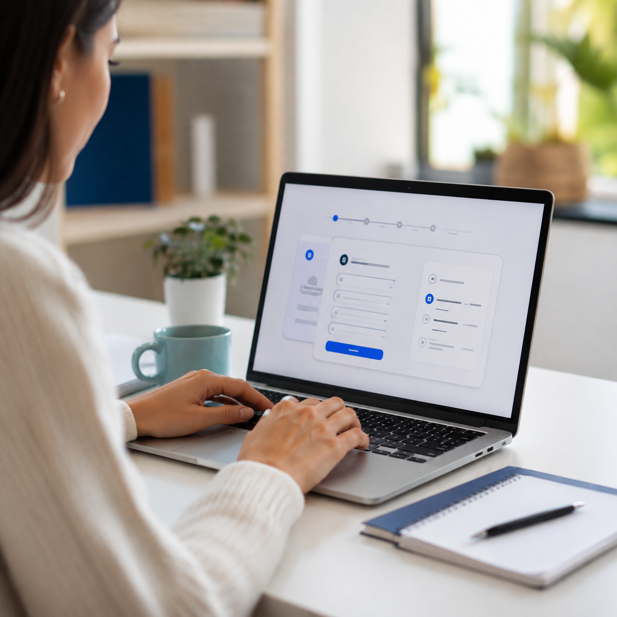 Candidate registering and uploading a CV